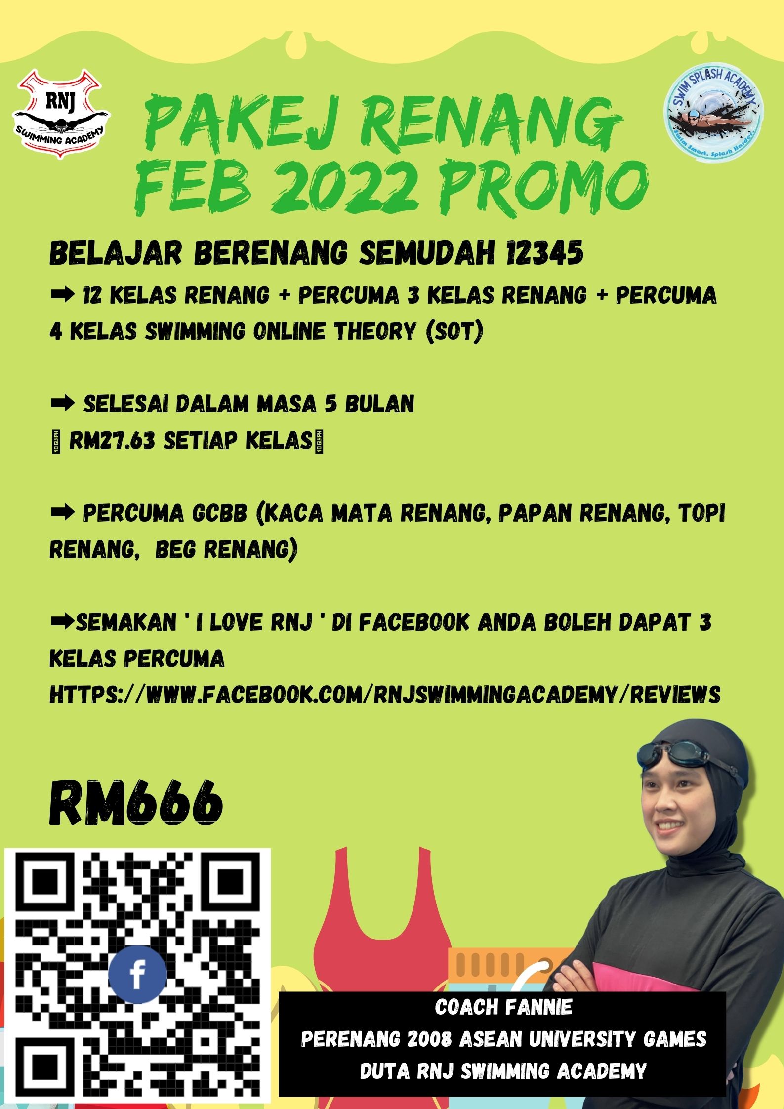 RNJ Swimming Academy Cheras - Kelas Renang Terbaik untuk Semua Umur