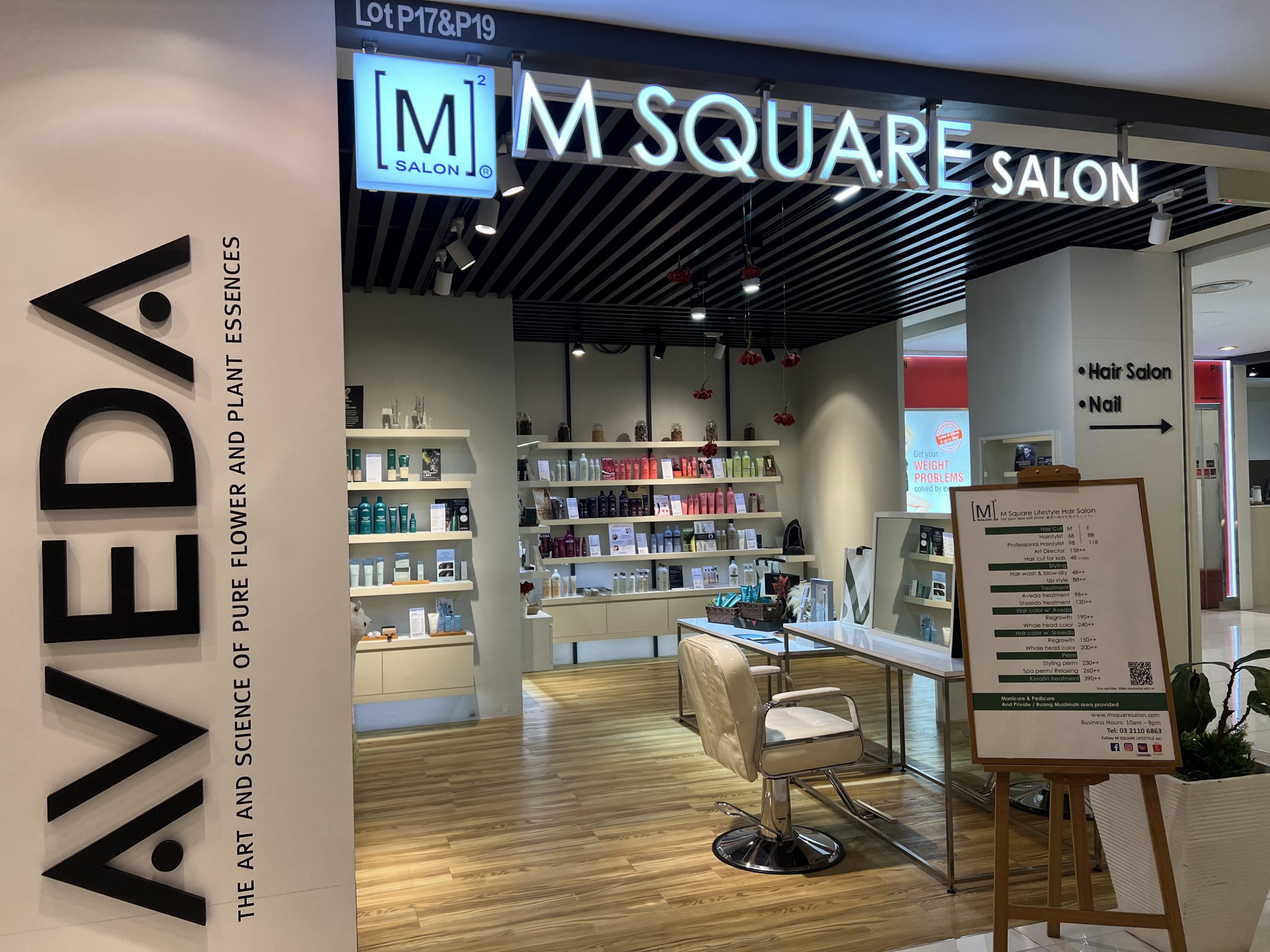 M Square Lifestyle Salon HQ di Puchong - Pusat Akademi Rambut & Salon Berjenama