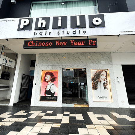 PHILO Hair Studio Flora Utama – Salon Rambut Moden, Servis Potongan & Styling Berkualiti Tinggi.